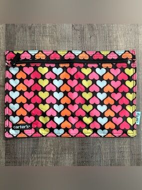 💞 New Multicolored Heart Carter’s Pack'n Go Diaper Bag Dirty Clothes Pouch